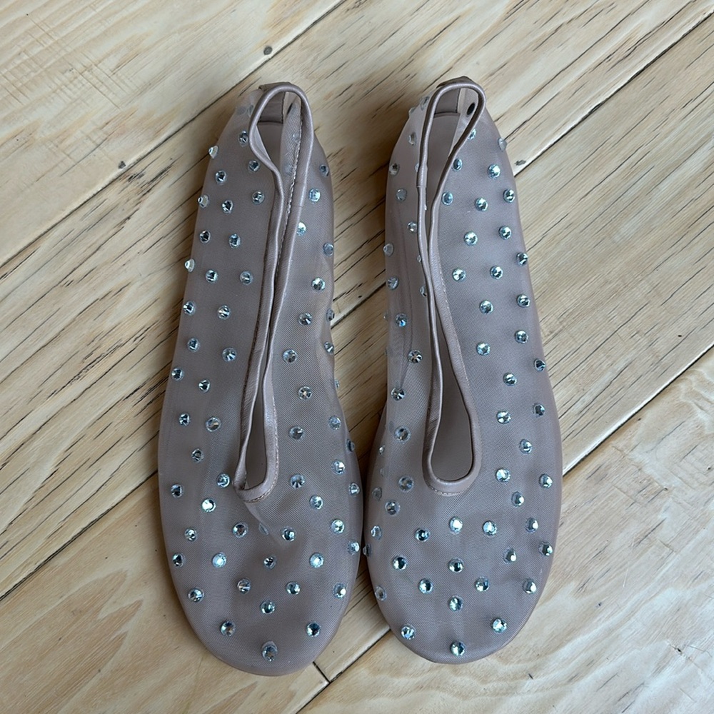 Tony Bianco Milo mesh ballet flats with rhinestones